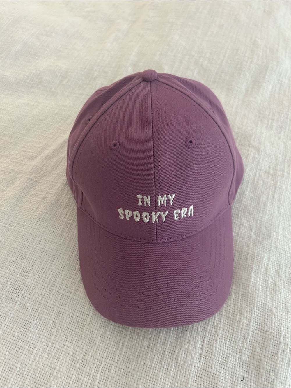 In My Spooky Era Embroidered Baseball Cap Purple Adjustable Halloween Hat
